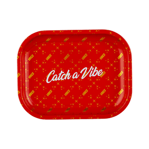 Vibes Rolling Papers Catch A Vibe Rolling Tray Small Red
