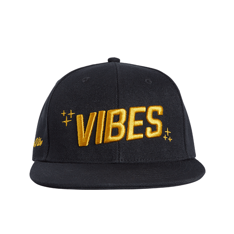 Vibes Snapback Hat Black