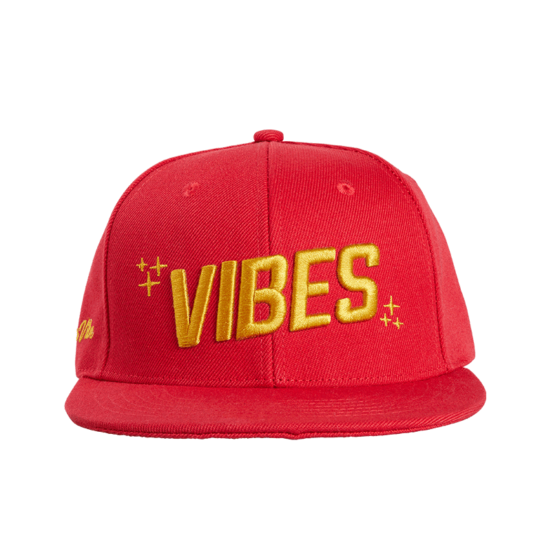 Vibes Snapback Hat Red