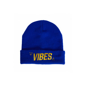 VIBES Beanie Hat Blue