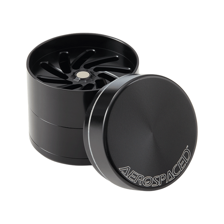 Aerospaced by Higher Standards - 4 Piece Toothless Grinder - 2.5" Black