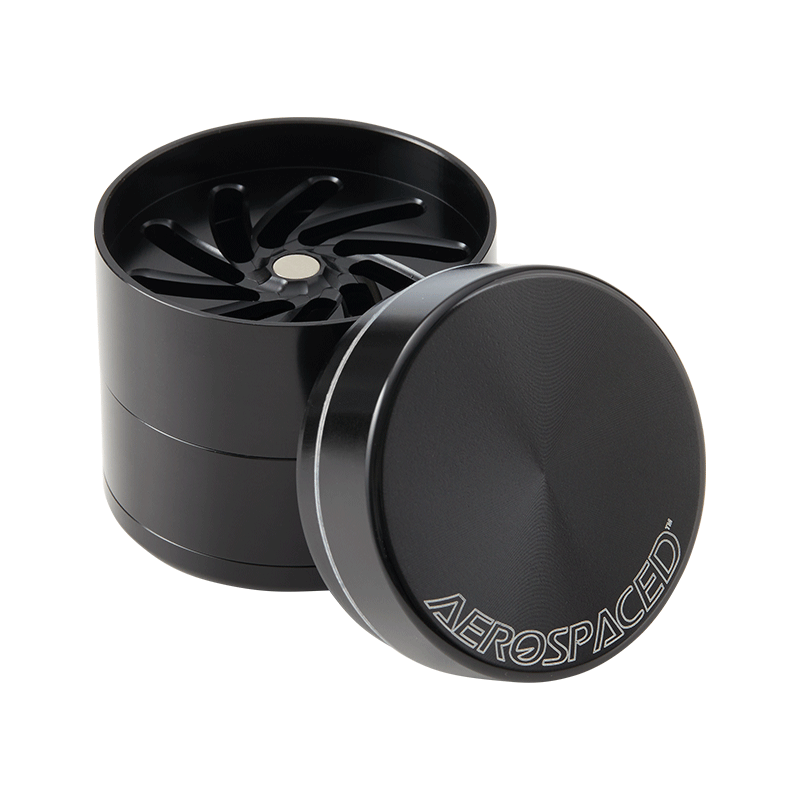 Aerospaced by Higher Standards - 4 Piece Toothless Grinder - 2.5" Black