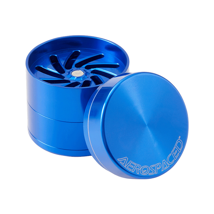 Aerospaced by Higher Standards - 4 Piece Toothless Grinder - 2.5" Blue