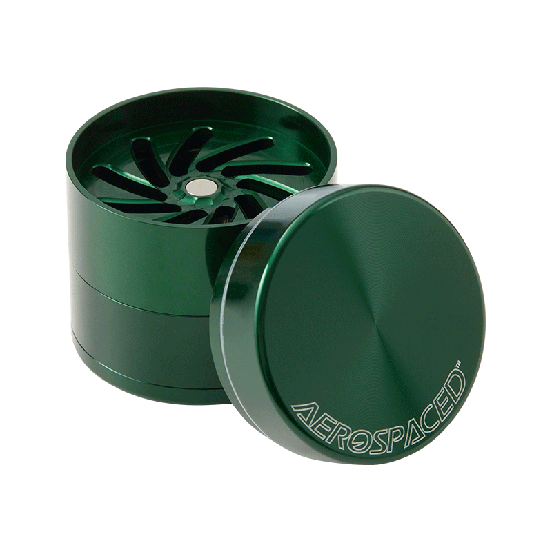 Aerospaced by Higher Standards - 4 Piece Toothless Grinder 2.0" Green