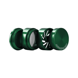 Aerospaced by Higher Standards - 4 Piece Toothless Grinder 2.0" Green All Pieces