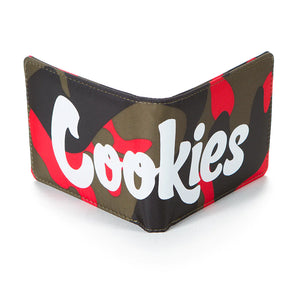 Cookies Billfold Wallet Nylon Leather Red Camo