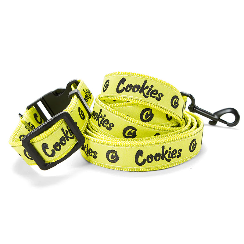 Cookies Dog Leash and Collar Original Mint Yellow