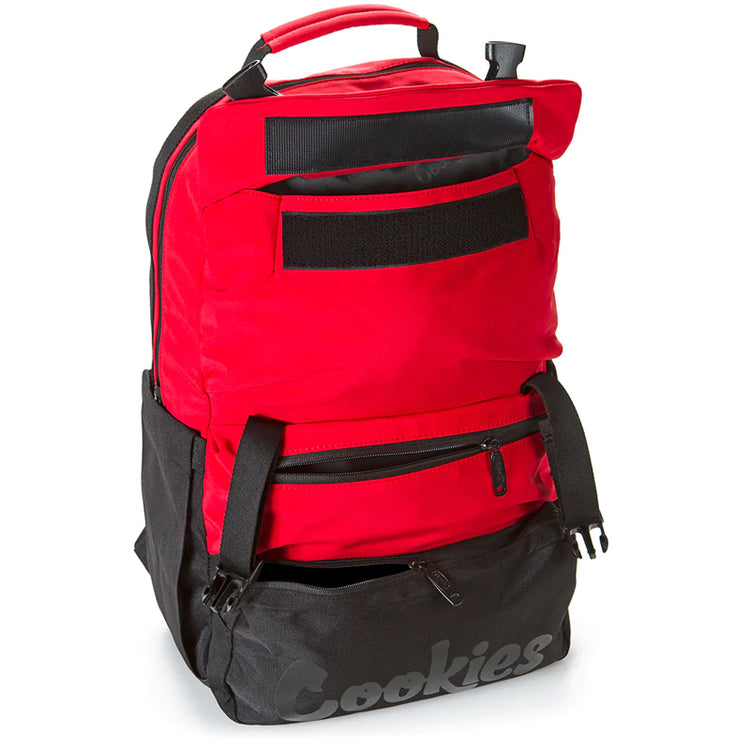 Cookies Parks Utility Backpack Red Velcro Flap