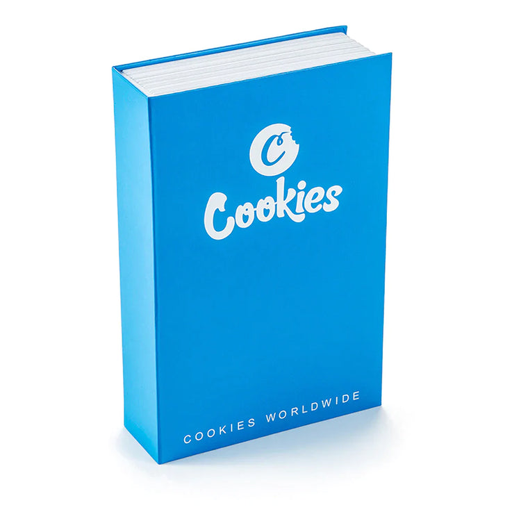 Cookies Stash Book with Internal Metal Safe Blue