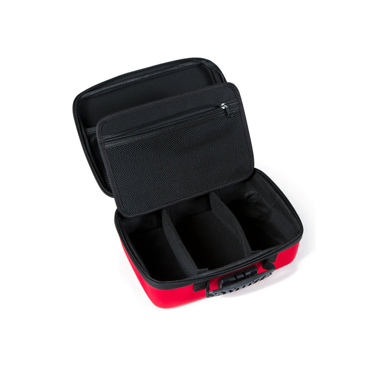 Cookies Strain Case with Lock Red Open with Compartments