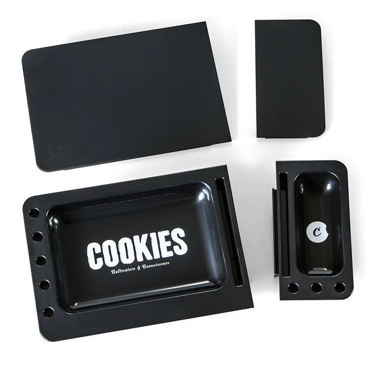 Cookies V3 Rolling Tray 3.0 with Cover Detachable Tray Black Detached