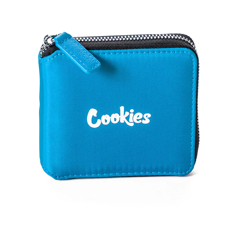 Cookies Luxe Matte Satin Zipper Wallet Blue