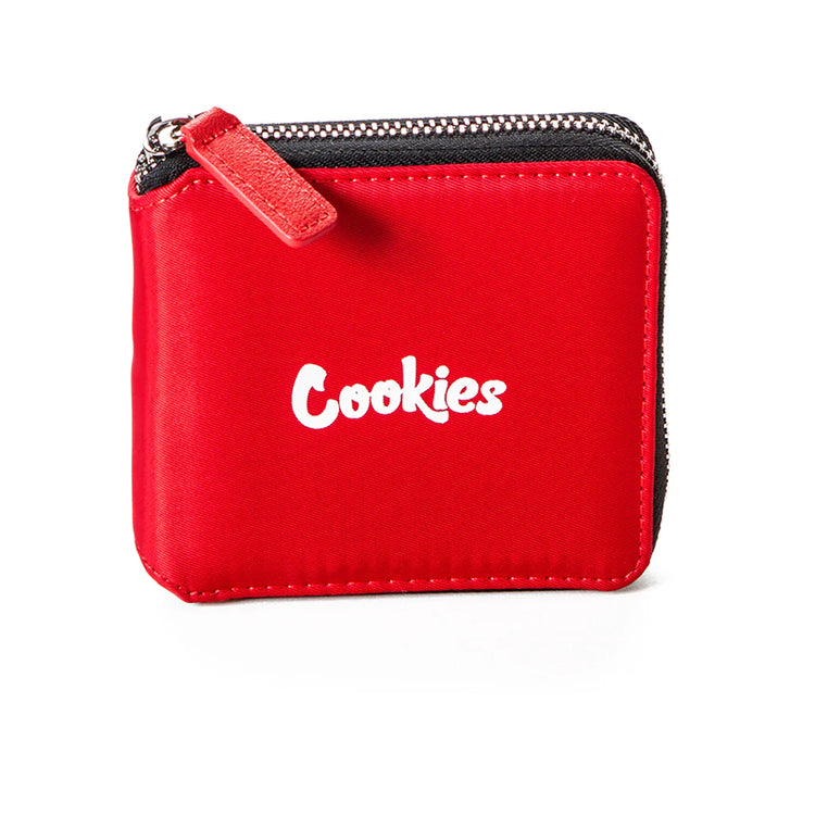 Cookies Luxe Matte Satin Zipper Wallet Red