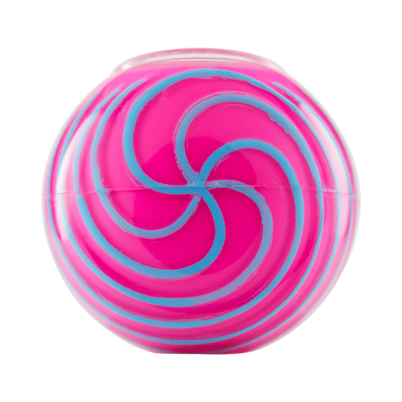 Eyce ORAFLEX Spiral Spoon Pink with Blue Stripes Bottom