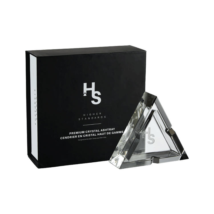 Higher Standards Premium Crystal Ashtray and Box