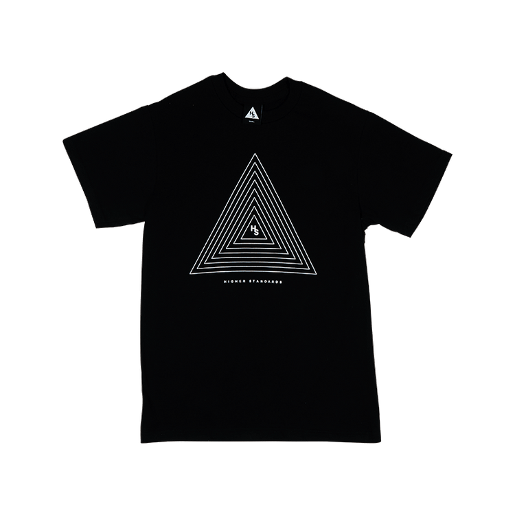 Higher Standards T-Shirt - Concentric Triangle Black