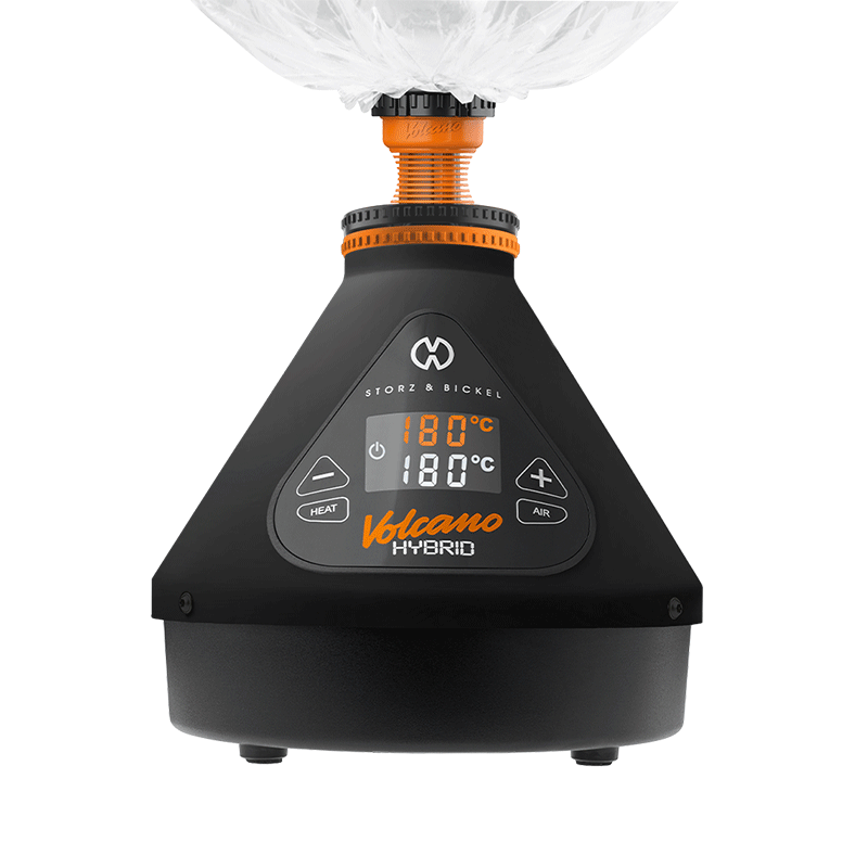 Storz & Bickel Onyx Volcano Hybrid Vaporizer Connected to Balloon