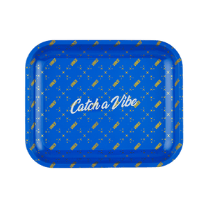 Vibes Rolling Papers Catch A Vibe Rolling Tray Large Blue
