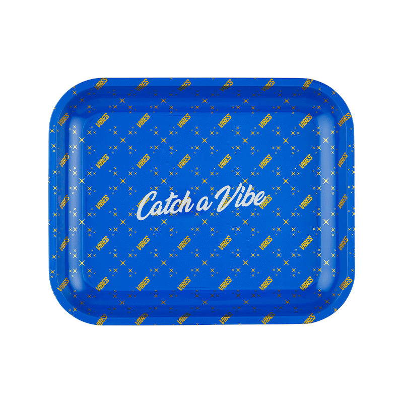 Vibes Rolling Papers Catch A Vibe Rolling Tray Large Blue