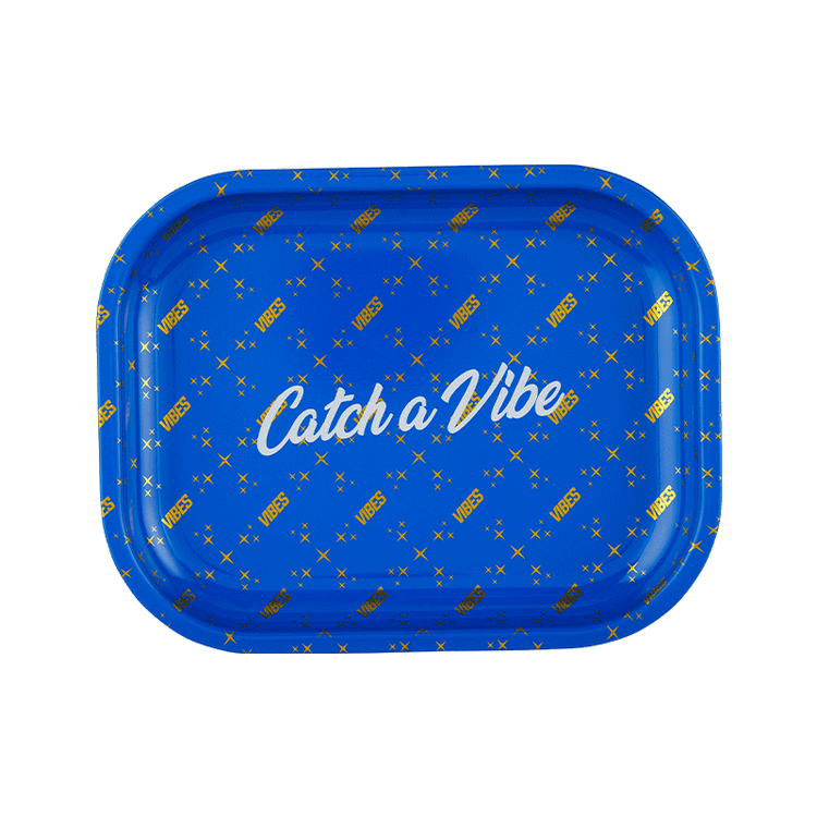 Vibes Rolling Papers Catch A Vibe Rolling Tray Small Blue