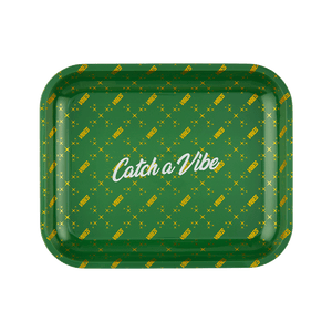 Vibes Rolling Papers Catch A Vibe Rolling Tray Large Green