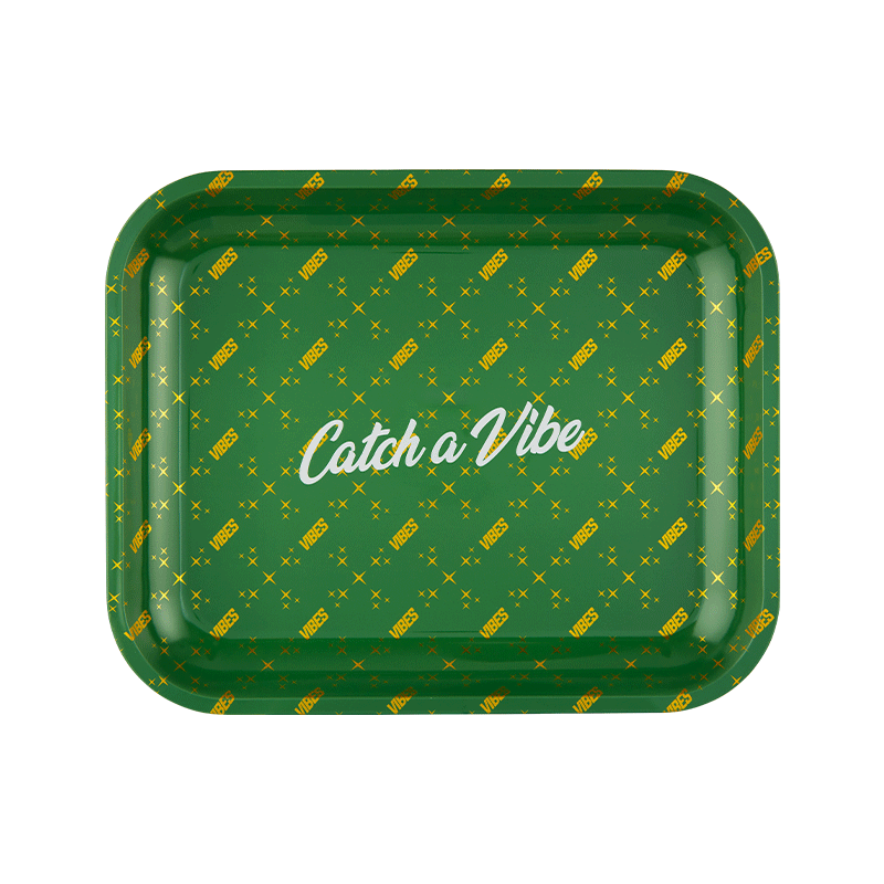 Vibes Rolling Papers Catch A Vibe Rolling Tray Large Green