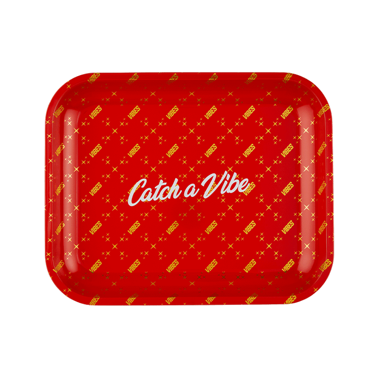 Vibes Rolling Papers Catch A Vibe Rolling Tray Large Red