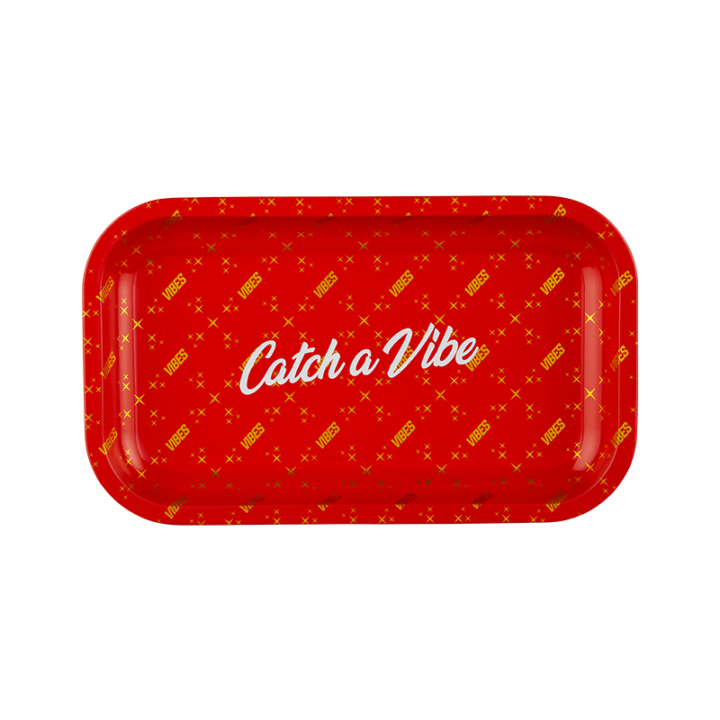 Vibes Rolling Papers Catch A Vibe Rolling Tray Medium Red