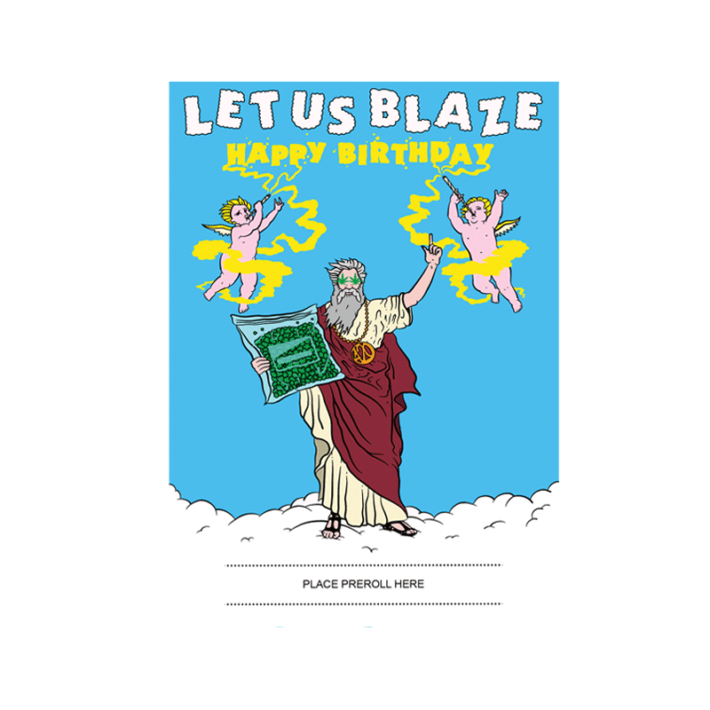 Let us blaze happy birthday 420 Cardz Birthday Card