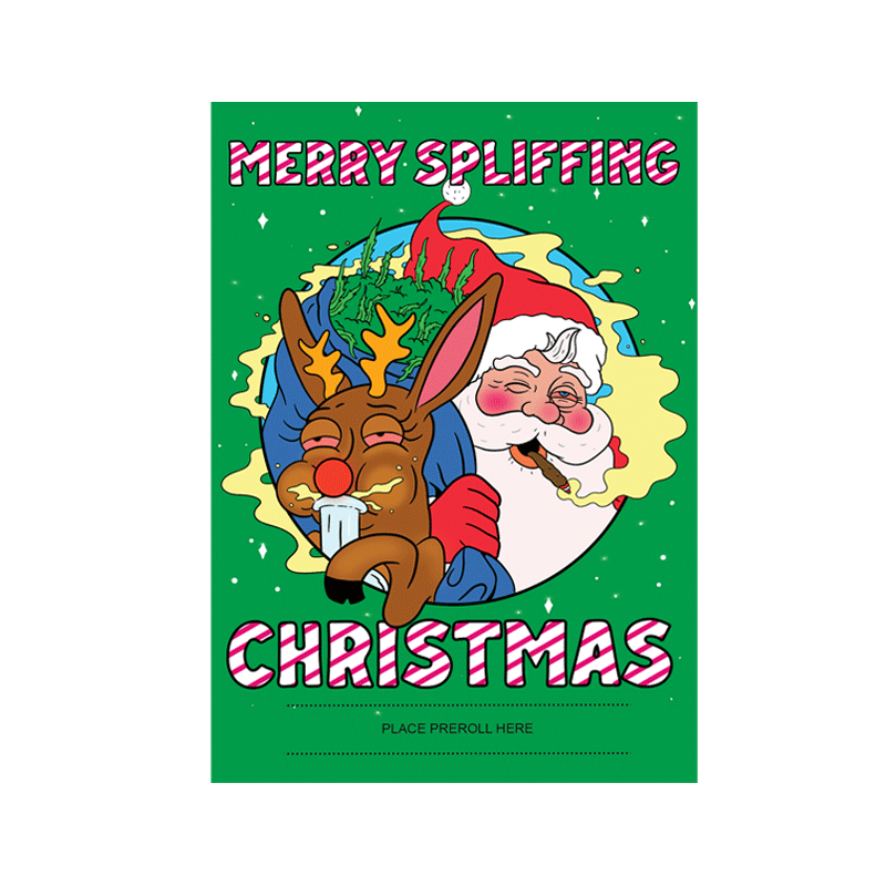 Merry Spliffing Christmas 420 Cardz Christmas Card