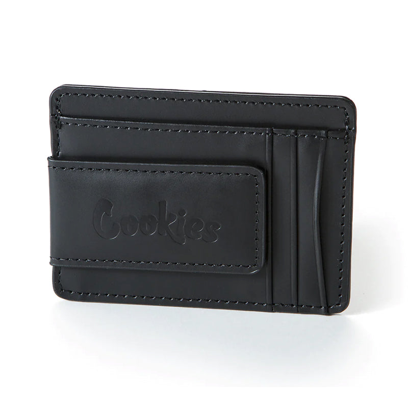 Cookies Big Chip Money Clip and Leather Card Holder Black