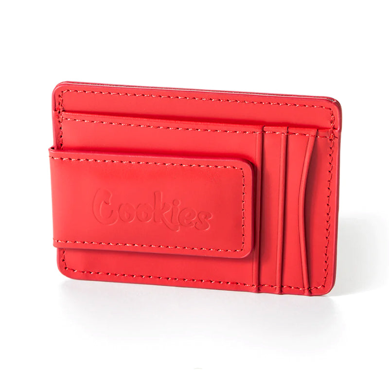 Cookies Big Chip Money Clip and Leather Card Holder Red