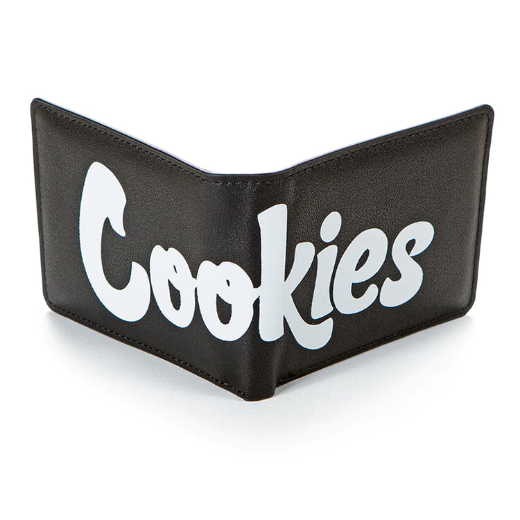 Cookies Billfold Textured Faux Leather Wallet Black