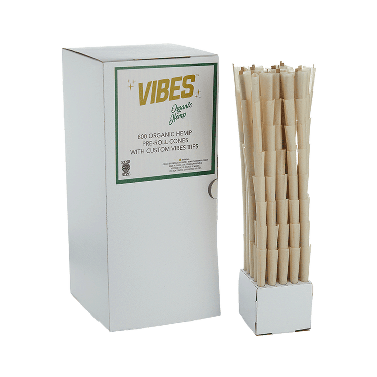 VIBES Cones Bulk Box Organic Hemp King Size