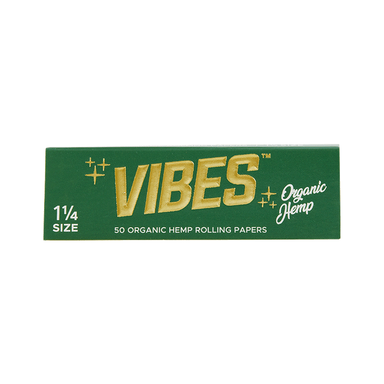 VIBES Rolling Papers 1 1/4 Size Single Pack Organic Hemp